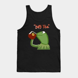 Kermit the frog drinking tea Merch Tank Top